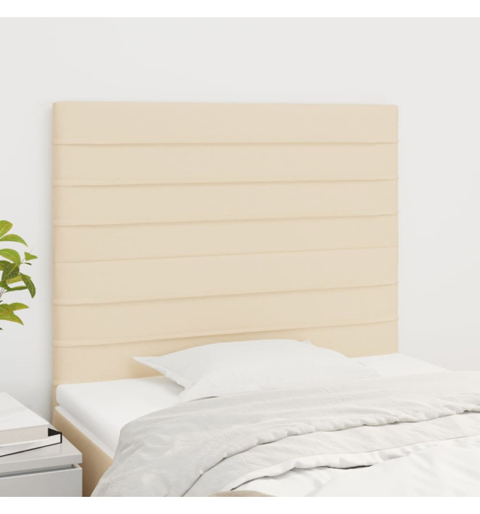 Têtes de lit 2 pcs Crème 90x5x78/88 cm Tissu | Mobilier & Déco
