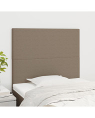 Têtes de lit 2 pcs Taupe 90x5x78/88 cm Tissu | Mobilier & Déco