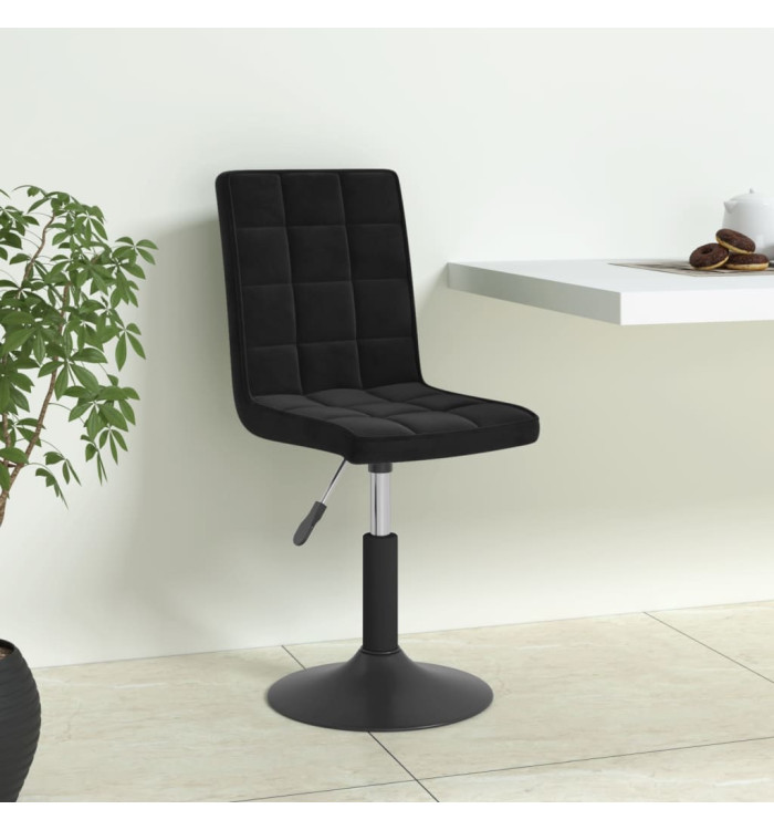 Chaises pivotantes à manger lot de 4 noir velours | Mobilier & Déco