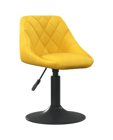 Chaise de salle à manger Jaune moutarde Velours | Mobilier & Déco