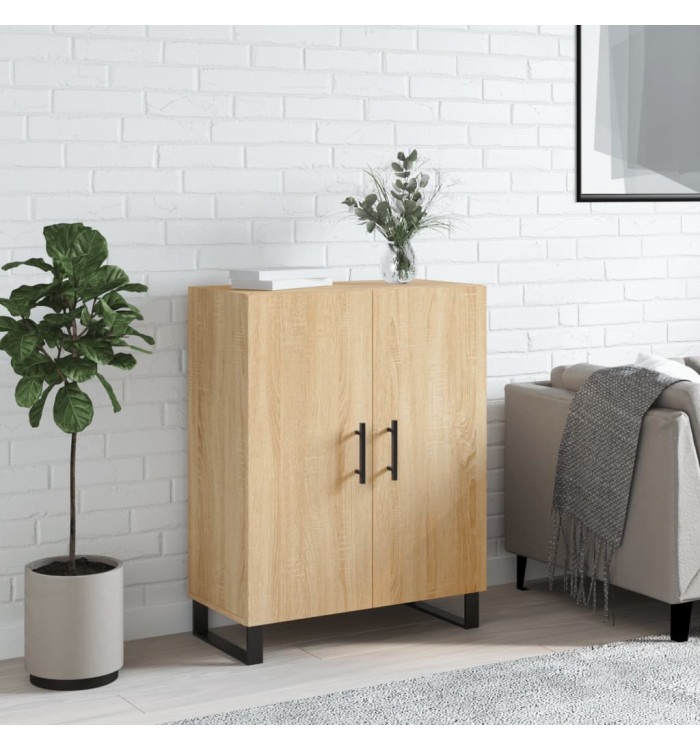 Buffet chêne sonoma 69,5x34x90 cm bois d'ingénierie | Mobilier & Déco