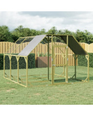 Poulailler 268x400x190 cm Bois de pin massif imprégné | Mobilier & Déco