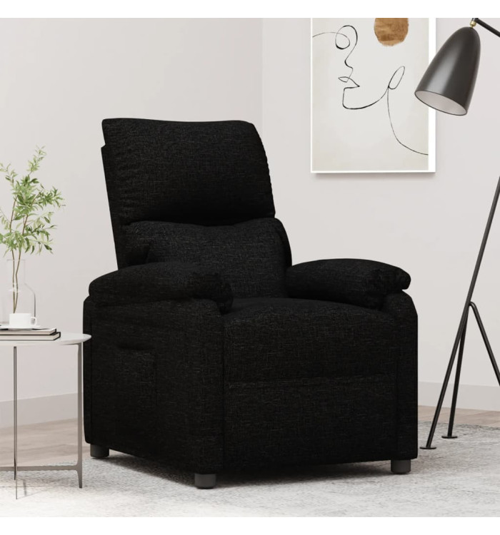 Fauteuil inclinable Noir Tissu | Mobilier & Déco