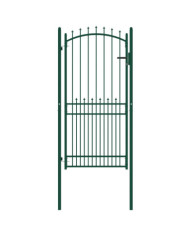 Portail de clôture avec pointes Acier 100x200 cm Vert | Mobilier & Déco