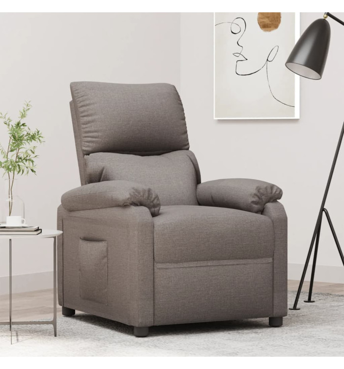 Fauteuil inclinable Taupe Tissu | Mobilier & Déco