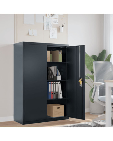Classeur anthracite 90x40x140 cm acier | Mobilier & Déco