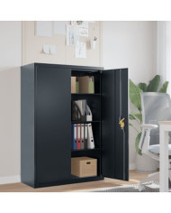 Classeur anthracite 90x40x140 cm acier | Mobilier & Déco