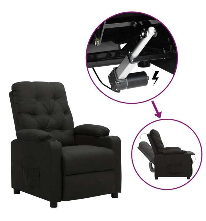 Fauteuil Noir Tissu | Mobilier & Déco