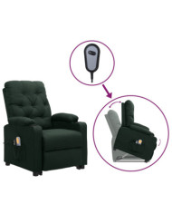 Fauteuil de massage Vert foncé Tissu | Mobilier & Déco