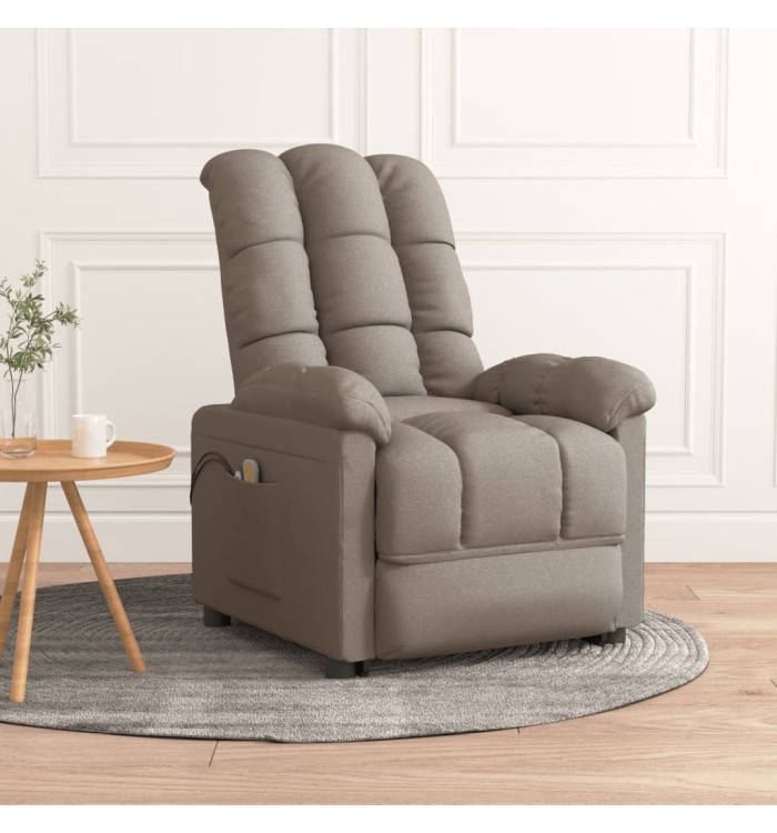 Fauteuil électrique de massage Taupe Tissu | Mobilier & Déco