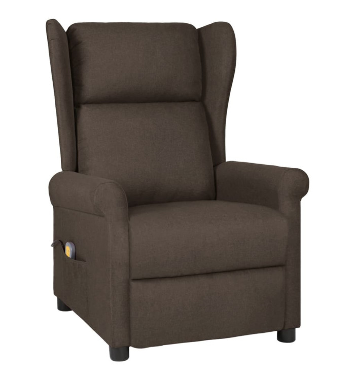 Fauteuil de massage Marron foncé Tissu | Mobilier & Déco