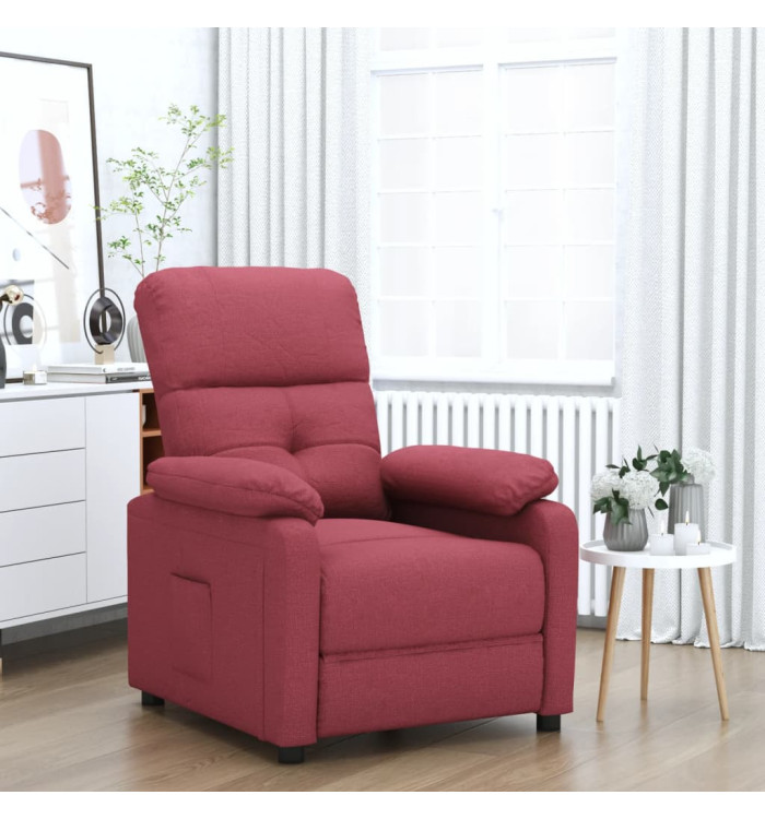 Fauteuil inclinable Rouge bordeaux Tissu | Mobilier & Déco