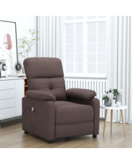 Fauteuil de massage Marron foncé Tissu | Mobilier & Déco