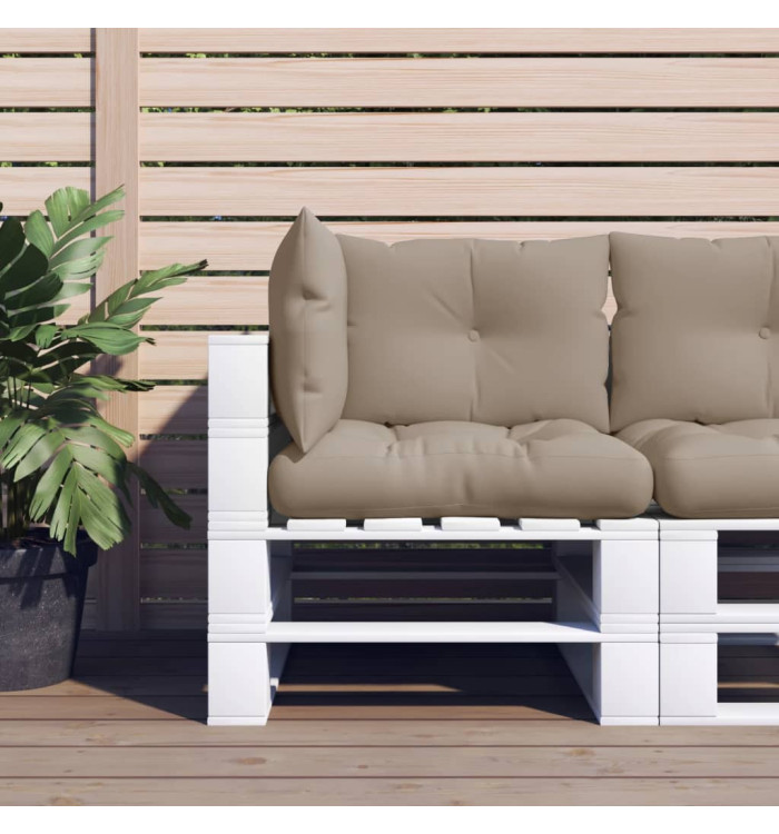 Coussins de palette lot de 3 taupe tissu | Mobilier & Déco