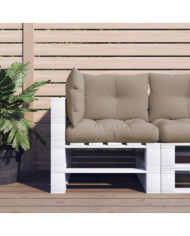 Coussins de palette lot de 3 taupe tissu | Mobilier & Déco