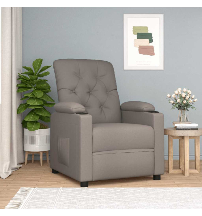 Fauteuil inclinable Taupe Tissu | Mobilier & Déco