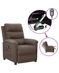 Fauteuil inclinable électrique Taupe Tissu | Mobilier & Déco