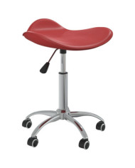 Tabouret de salon et spa Rouge bordeaux Similicuir | Mobilier & Déco