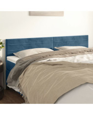 Têtes de lit 2 pcs Bleu foncé 80x5x78/88 cm Velours | Mobilier & Déco