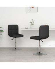 Chaises à manger lot de 2 noir similicuir | Mobilier & Déco