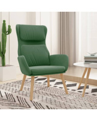 Chaise de relaxation Vert clair Velours | Mobilier & Déco
