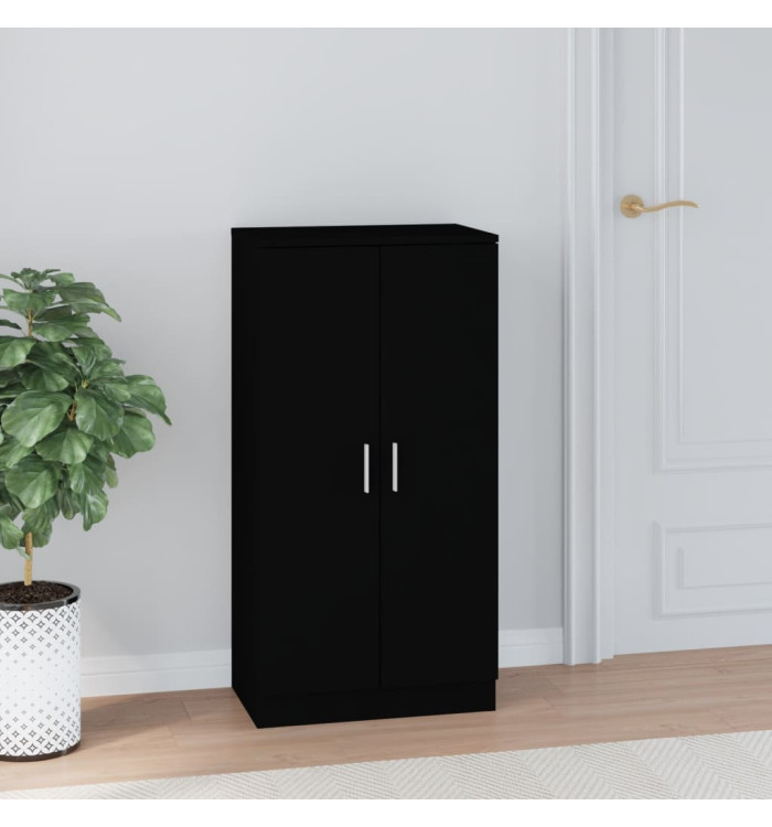 Armoire à chaussures Noir 55x35x108 cm Bois d'ingénierie | Mobilier & Déco