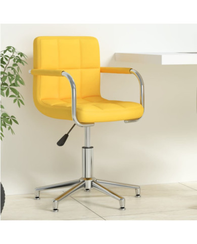 Chaise pivotante de bureau Jaune moutarde Tissu | Mobilier & Déco