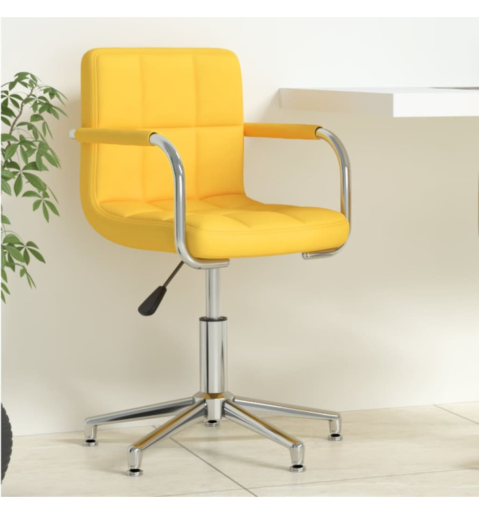 Chaise pivotante de bureau Jaune moutarde Tissu | Mobilier & Déco
