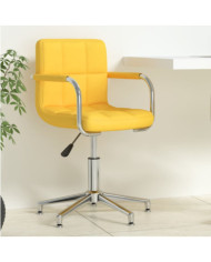 Chaise pivotante de bureau Jaune moutarde Tissu | Mobilier & Déco