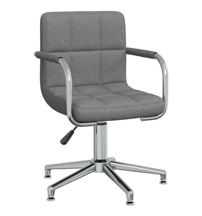 Chaise pivotante de salle à manger Gris clair Tissu | Mobilier & Déco