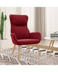 Chaise de relaxation Rouge bordeaux Velours | Mobilier & Déco