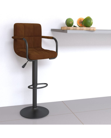 Tabouret de bar Marron Velours | Mobilier & Déco