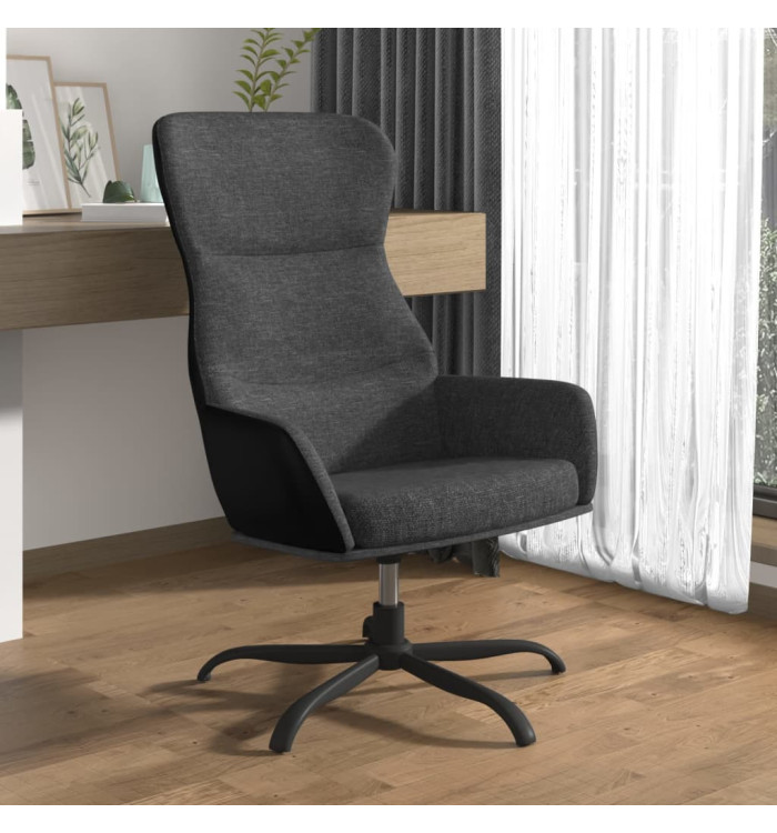 Chaise de relaxation Gris foncé Tissu | Mobilier & Déco