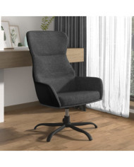 Chaise de relaxation Gris foncé Tissu | Mobilier & Déco