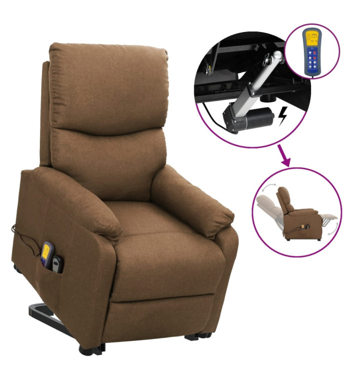 Fauteuil de massage Taupe Tissu | Mobilier & Déco