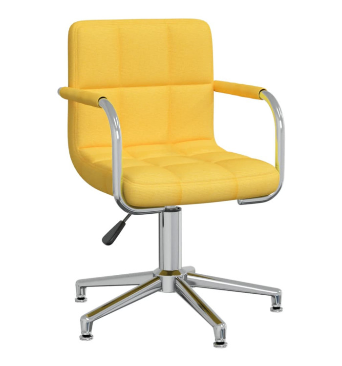 Chaise pivotante de salle à manger Jaune moutarde Tissu | Mobilier & Déco