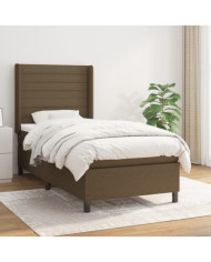 Sommier à lattes de lit avec matelas Marron foncé 80x200 cm | Mobilier & Déco