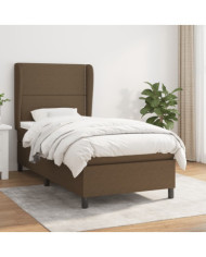 Sommier à lattes de lit avec matelas Marron foncé 80x200 cm | Mobilier & Déco