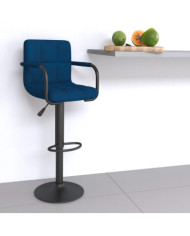 Tabouret de bar Bleu Velours | Mobilier & Déco