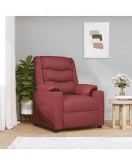 Fauteuil inclinable électrique Rouge bordeaux Similicuir | Mobilier & Déco