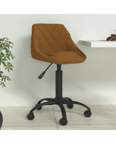Chaise de salle à manger Marron Velours | Mobilier & Déco