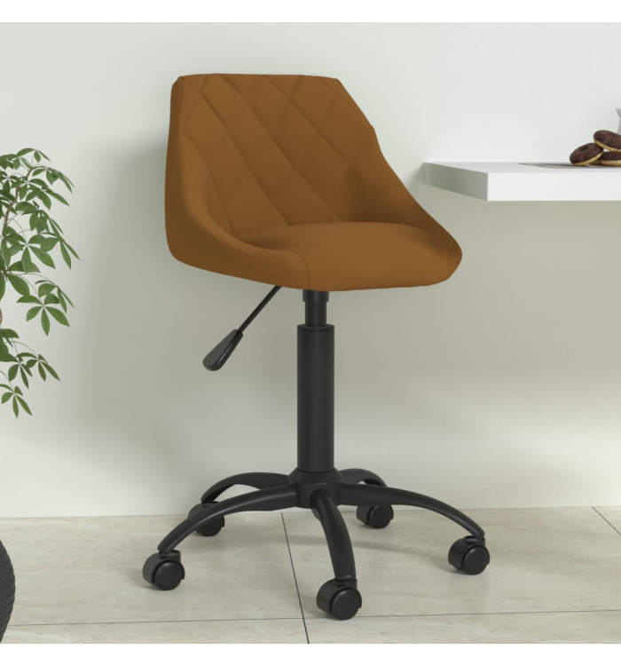 Chaise de salle à manger Marron Velours | Mobilier & Déco