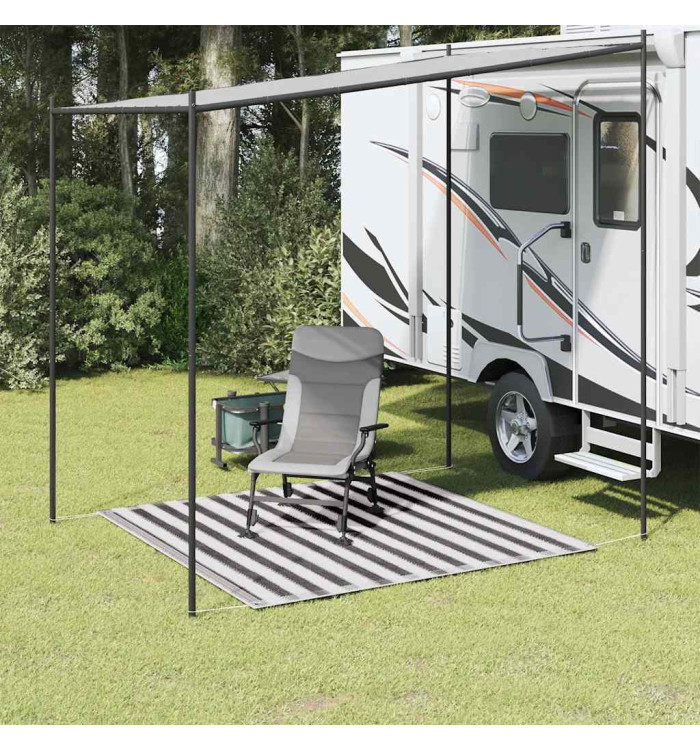 Tapis de tente 200x200 cm Anthracite et blanc | Mobilier & Déco