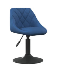 Chaise de salle à manger Bleu Velours | Mobilier & Déco