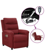 Fauteuil électrique de massage Bordeaux Tissu | Mobilier & Déco