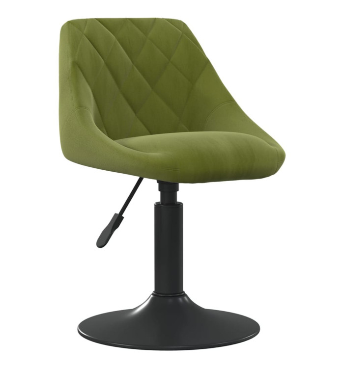 Chaise de salle à manger Vert clair Velours | Mobilier & Déco