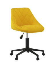 Chaise pivotante de salle à manger Jaune moutarde Velours | Mobilier & Déco