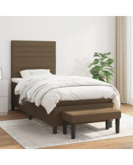 Sommier à lattes de lit avec matelas Marron foncé 80x200 cm | Mobilier & Déco