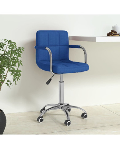 Chaise pivotante de bureau Bleu Tissu | Mobilier & Déco
