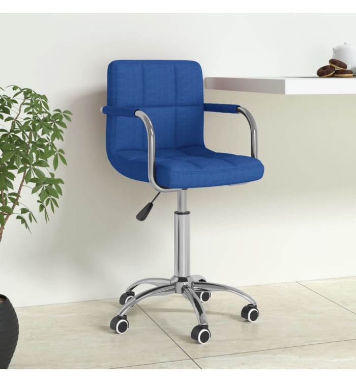 Chaise pivotante de bureau Bleu Tissu | Mobilier & Déco